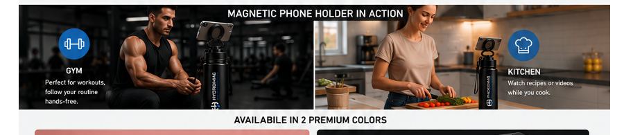 Hydromag 650ml Magnetic Smart Bottle