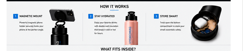 Hydromag 650ml Magnetic Smart Bottle